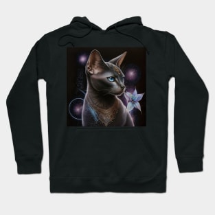 Abyssinian Cat Glow Chakra Mandala Hoodie